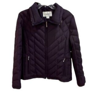Nine West Plum Purple Quilted Puffer Jacket Coat - LNC